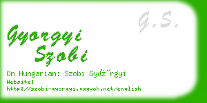 gyorgyi szobi business card